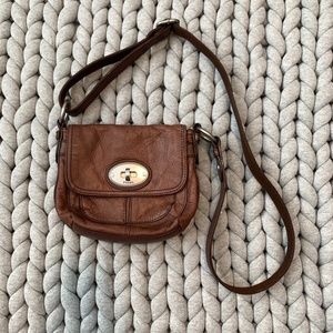 Fossil leather small cross body bag